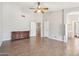 Spacious bedroom featuring wood-look flooring, large closet, and plenty of light at 4428 E Yawepe St, Phoenix, AZ 85044