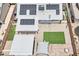 Aerial view of the home showing the roof, back yard, and solar panels at 4639 W Keim Dr, Glendale, AZ 85301