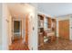 Hallway featuring built in desk with cabinets at 5228 E Des Moines St, Mesa, AZ 85205