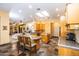Spacious open concept kitchen with large central island and tile flooring at 6334 E Albany St, Mesa, AZ 85205