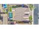 A direct aerial view of the backyard, highlighting a serene pool and neatly arranged outdoor furniture at 710 W Ardmore Rd, Phoenix, AZ 85041