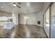 Bright, open floor plan with stone accent wall, fireplace, and seamless indoor-outdoor living at 710 W Ardmore Rd, Phoenix, AZ 85041