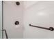 Bathroom shower equipped with a rainfall showerhead and a grab bar for accessibility at 7940 W Willow Ave, Peoria, AZ 85381