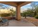 Covered patio perfect for outdoor entertaining offering views of the surrounding landscape at 8540 E Mcdowell Rd # 119, Mesa, AZ 85207