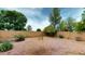 A spacious backyard features a gravel ground cover and mature desert landscaping at 10441 W Windsor Ave, Avondale, AZ 85392