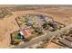 Beautiful aerial view of the neighborhood showing well-manicured properties with private swimming pools at 1409 E Dove Pl, Casa Grande, AZ 85122