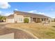 Large home featuring a covered patio, firepit, basketball court at 1409 E Dove Pl, Casa Grande, AZ 85122