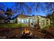 Inviting backyard with a fire pit, lush lawn, and covered seating, perfect for gatherings at 18 W Kaler Dr, Phoenix, AZ 85021