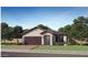 Charming single-story home with a well-maintained lawn and desert landscaping, featuring a two-car garage at 23362 W Atlanta Ave, Buckeye, AZ 85326