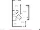 Detailed floor plan with dimensions for the layout of the home at 3235 E Camelback Rd # 124, Phoenix, AZ 85018