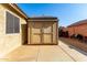 Backyard shed offering extra storage space, conveniently located on a concrete slab at 4214 W Marco Polo Rd, Glendale, AZ 85308