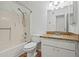 Well-lit bathroom featuring a granite countertop vanity at 4346 W Mescal St, Glendale, AZ 85304