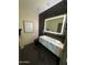 Contemporary bathroom with a unique floating vanity and modern fixtures at 5402 E Cortez Dr, Scottsdale, AZ 85254