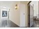 Bright hallway features light walls, modern decor, and polished concrete floors that enhance the home's aesthetic at 5402 E Cortez Dr, Scottsdale, AZ 85254
