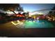 Backyard pool featuring lights, spa and outdoor seating at 5402 E Cortez Dr, Scottsdale, AZ 85254