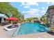 Beautiful pool featuring a rock waterfall, mature landscaping, and inviting lounge chairs for relaxing at 5402 E Cortez Dr, Scottsdale, AZ 85254
