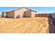 Spacious backyard featuring a block fence and a private entrance gate, perfect for outdoor activities at 3850 N Mateo Dr, Eloy, AZ 85131