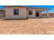 The back of this home shows a covered patio with windows for plenty of light at 6952 E Brushy Bill Rd, San Tan Valley, AZ 85143