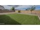 A spacious backyard with artificial turf and a privacy fence at 8518 S 8Th Ln, Phoenix, AZ 85041