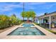 Backyard showcasing pool, spa, outdoor dining and seating areas, great for entertaining at 8730 E Montecito Ave, Scottsdale, AZ 85251