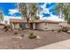Charming single-story home with desert landscaping and mature shade tree at 9265 E Kalil Dr, Scottsdale, AZ 85260