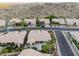 An aerial view highlights this lovely desert community with well-maintained homes, green spaces, and mountain views at 3102 E Desert Broom Way, Phoenix, AZ 85048