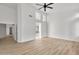 Spacious main bedroom boasts high ceilings, hardwood floors, and a tranquil bathroom view at 3102 E Desert Broom Way, Phoenix, AZ 85048