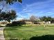 Well maintained yard with green grass, mature trees and landscaping at 3225 E Cardinal Ct, Chandler, AZ 85286