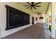 Covered patio with ceiling fans, offering a great outdoor living space at 3444 E Flamingo Ct, Gilbert, AZ 85297