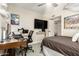 Comfortable bedroom with cozy carpet and desk setup at 4410 S Grandview Ave, Tempe, AZ 85282