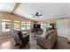 Cozy living room with hardwood floors, comfortable seating, and natural light streaming through the windows at 5735 E Mcdowell Rd # 388, Mesa, AZ 85215