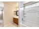 Bathroom featuring a vanity and tub/shower combo at 9 N 87Th N Ln, Tolleson, AZ 85353