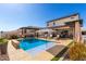 Backyard pool with patio, pergola, and chaise lounges at 1297 W Chillingham W Rd, San Tan Valley, AZ 85143