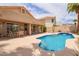 Amazing backyard featuring a pool, patio and great views for outdoor entertainment and relaxation at 15827 S 12Th Pl, Phoenix, AZ 85048