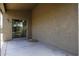 Private patio featuring a sliding glass door and durable concrete flooring at 1742 E Chaparral Dr, Casa Grande, AZ 85122