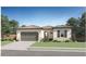 Charming single-story home featuring a tile roof, arched entryway, and a well-manicured lawn at 17545 W Victory St, Goodyear, AZ 85338