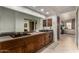 Spacious bathroom with dual vanities, granite countertops, and a large mirror at 2149 E Hermosa Vista Dr, Mesa, AZ 85213