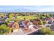 Neighborhood aerial view featuring well-maintained homes, community park and green spaces at 4049 E Arbor Ave, Mesa, AZ 85206