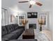 Inviting living room boasts a fireplace, neutral color palette, and comfortable seating at 4049 E Arbor Ave, Mesa, AZ 85206