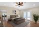Beautifully furnished bedroom featuring neutral tones, wood floors and comfortable decor at 4112 N 4Th Ave, Phoenix, AZ 85013