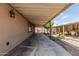 Expansive covered back patio with ample space for seating and plants at 6812 N Polk St # 223, Phoenix, AZ 85043