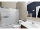 Clean bathroom with a glass-enclosed shower and a modern sink at 110 E Saddle Way, San Tan Valley, AZ 85143