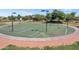 Aerial view of a neighborhood sport court with basketball and hopscotch at 110 E Saddle Way, San Tan Valley, AZ 85143