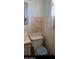 Cozy bathroom with ceramic tile details and a blue toilet seat at 2414 W Cholla St, Phoenix, AZ 85029