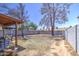 Expansive backyard enclosed by a block wall with mature trees providing shade at 2845 E Irwin Ave, Mesa, AZ 85204