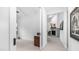Bright, open hallway with fireplace and contemporary decor at 5438 E Lupine Ave, Scottsdale, AZ 85254