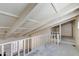 Loft view of the white beam ceiling with carpet and hallway at 6 E Manzanita Dr, Phoenix, AZ 85020