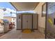 Storage shed with covered parking, grill, and other yard amenities at 7807 E Main St # Cc-71, Mesa, AZ 85207