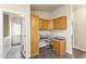 Home office nook with built in cabinets, drawers, and counter space at 8111 E 5Th Ave, Mesa, AZ 85208