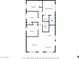Home plan featuring the main bedroom, bedrooms, kitchen, and living room at 875 E Flint St, Chandler, AZ 85225